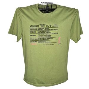 Walt Disney Family Museum E Ticket Graphic T Shirt Mens Large Green Cotton